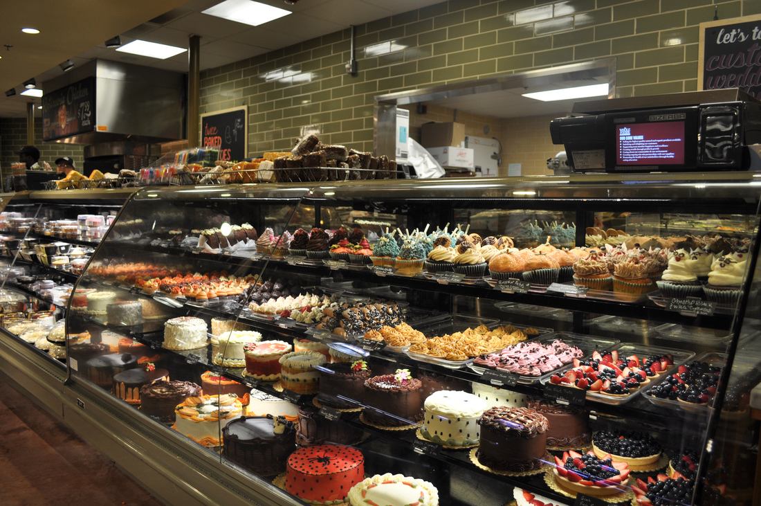 Gateaux dans un supermarché américain
