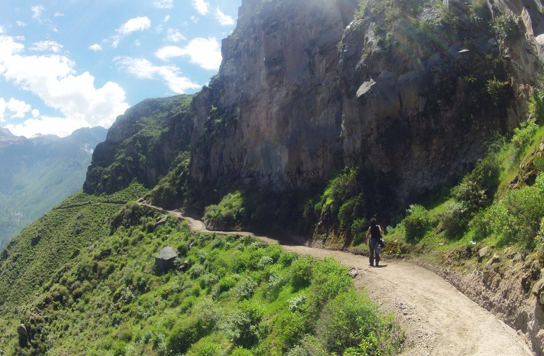 Chemin dans le Canyon de colca