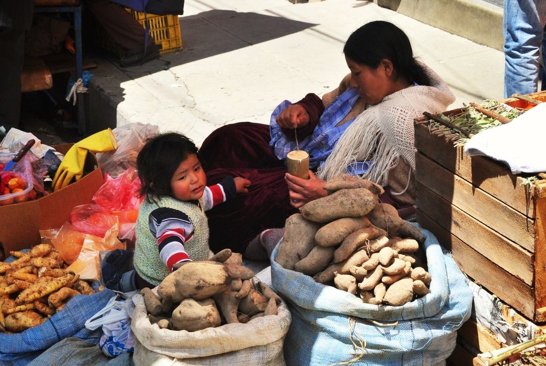 Etal de marché de La Paz