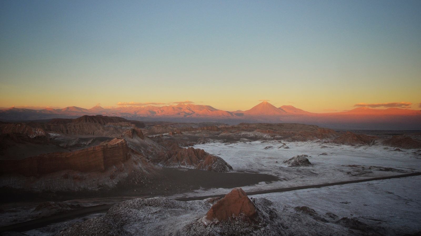Vallée de la mort, coucher de soleil