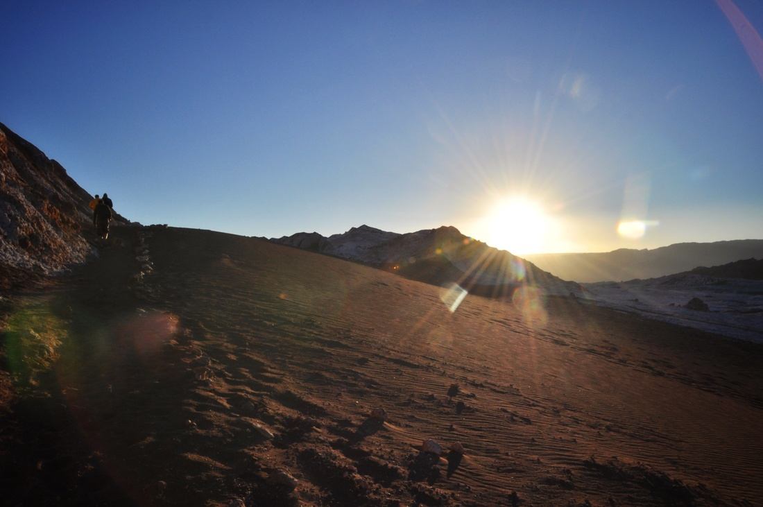 Coucher de soleil, Vallée de la lune