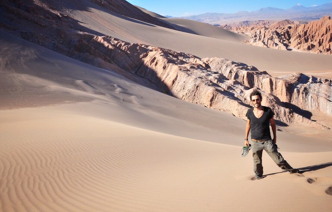 Seb dans le désert de San pedro de atacama