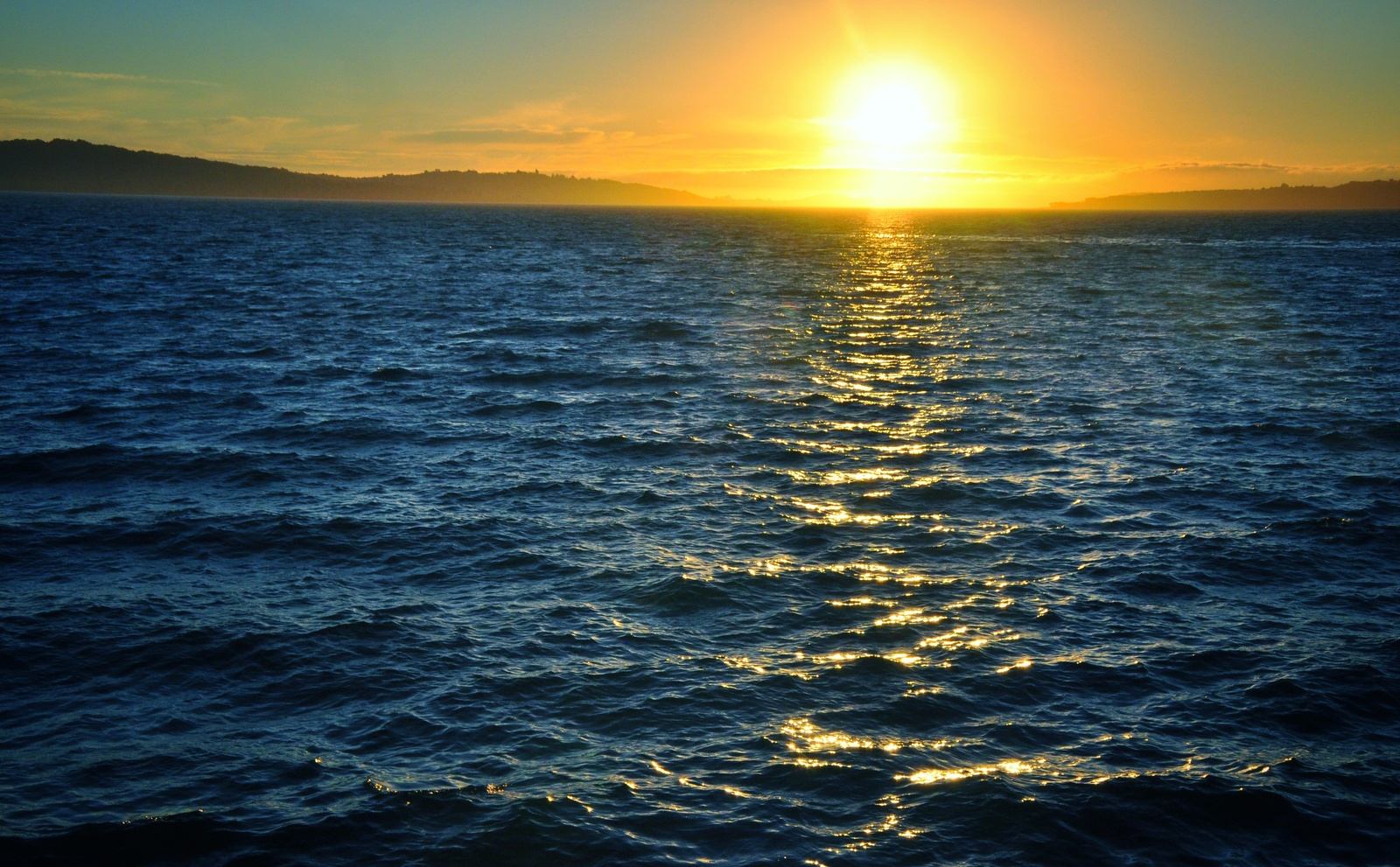 Coucher de soleil sur Chiloe 