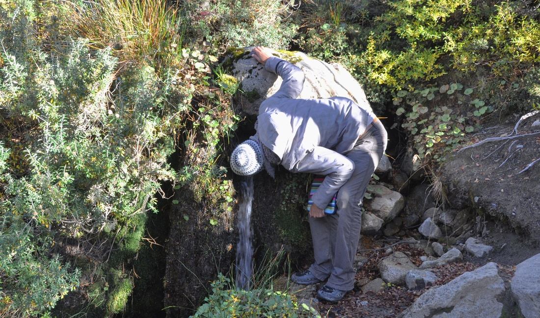 Boire l'eau du glacier, Torres del Paine