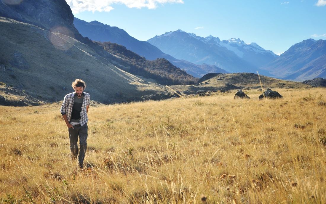 Seb au mileu de la Patagonie
