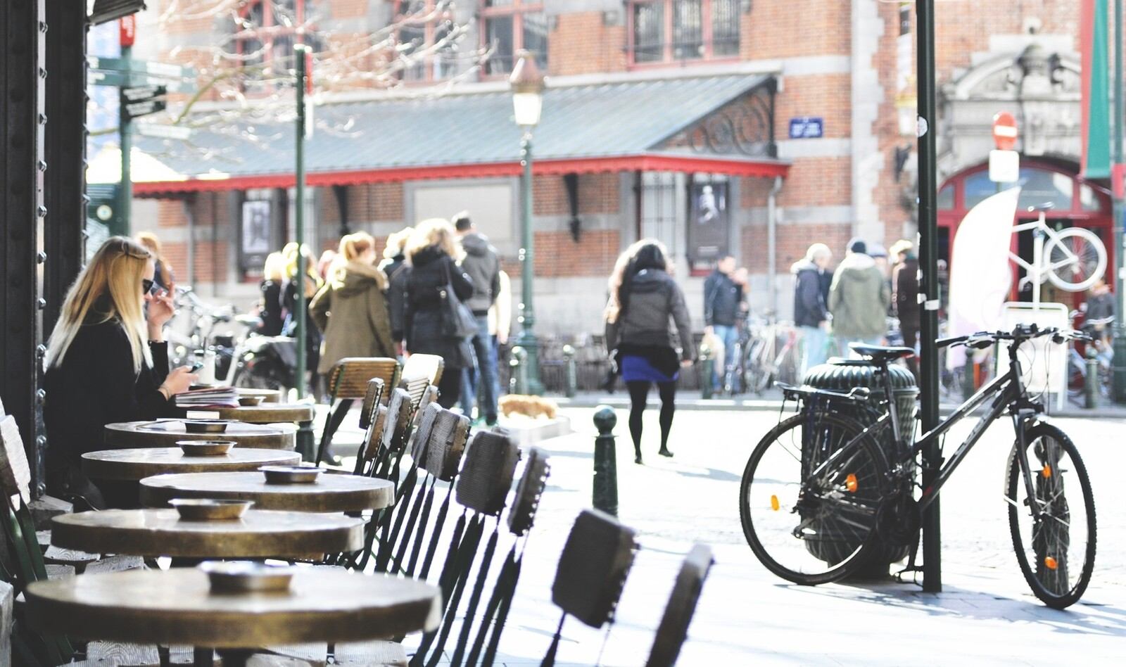 Terrasse de café à Bruxelles