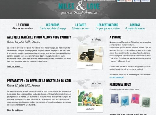 Lancement de notre blog de voyage : Miles&Love.com 