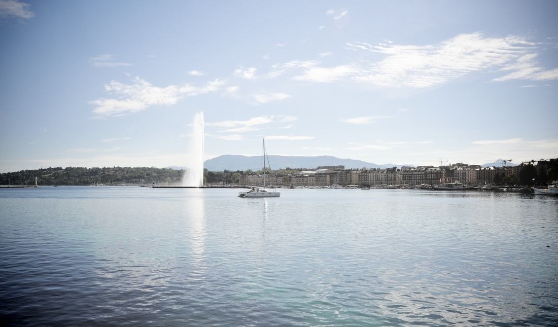 Le lac Léman et le jet d'eau