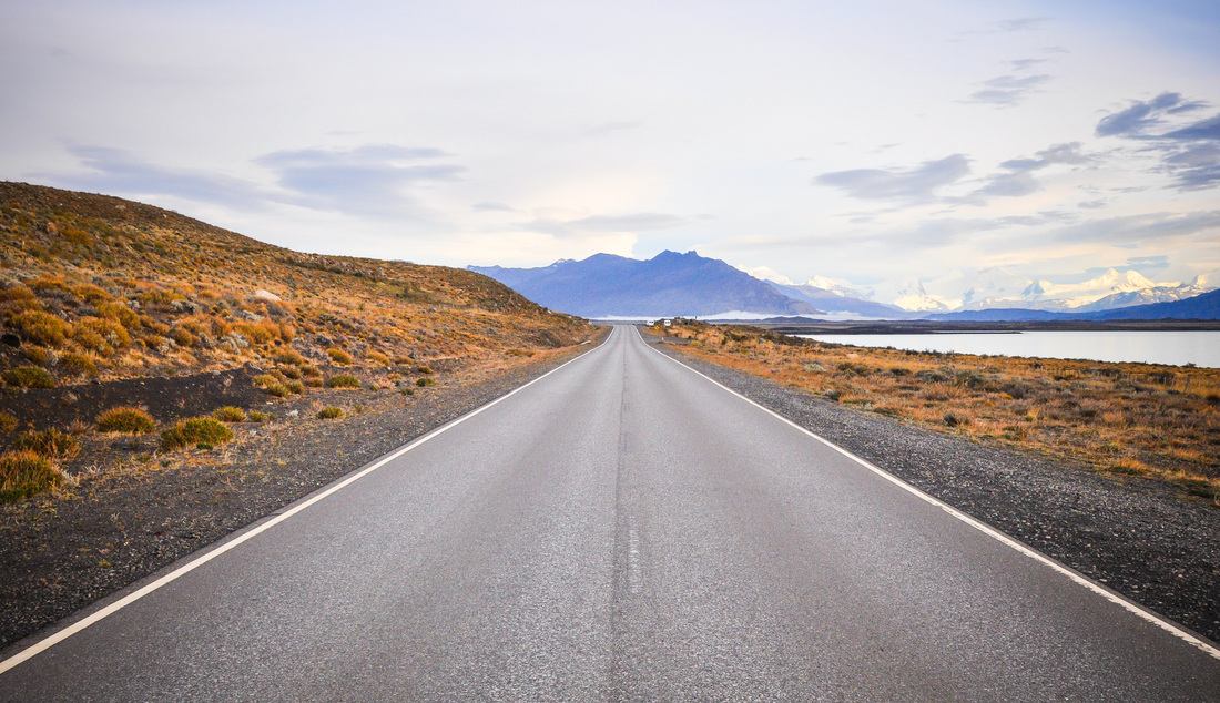 route pour aller au glacier Perito Moreno