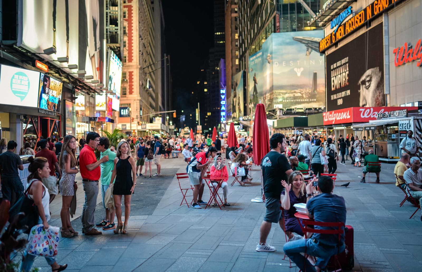 Touristes à Times Square