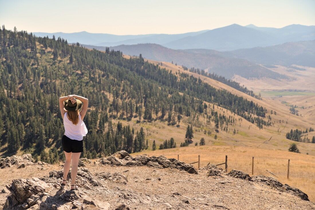 Manuelle au Parc des bisons, Montana