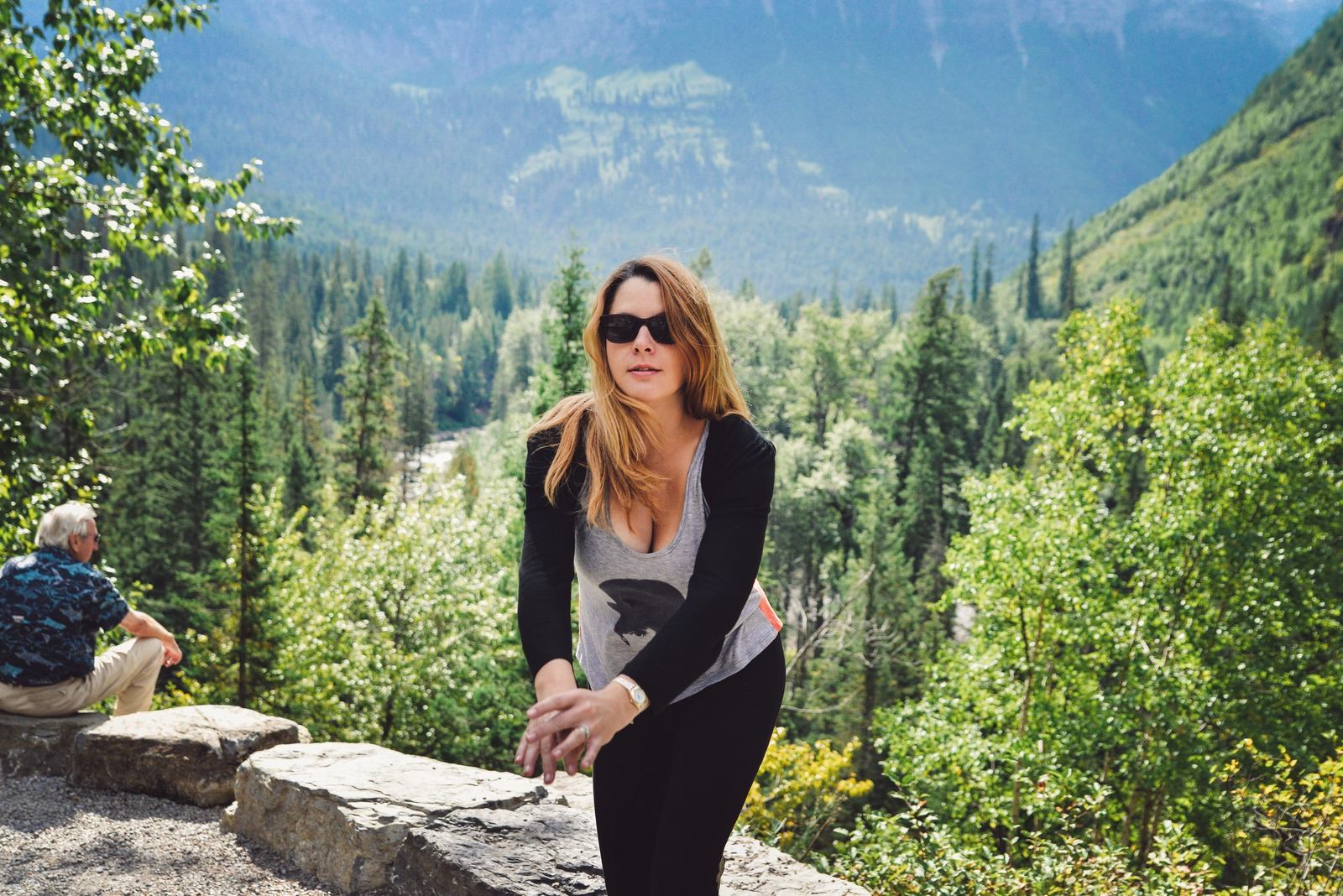 Petit stop sur la route à Glacier