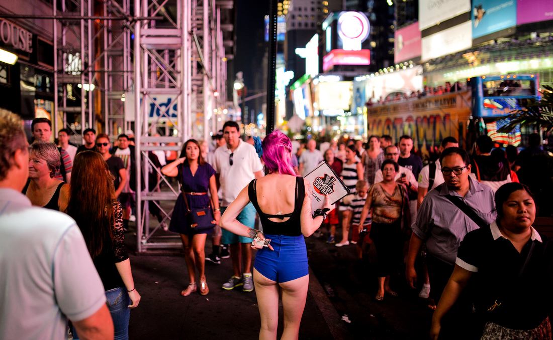 Pinup sur Times Square