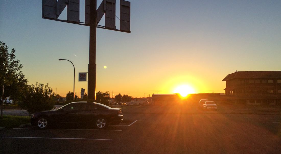 En arrivant à Post Falls (Idaho)