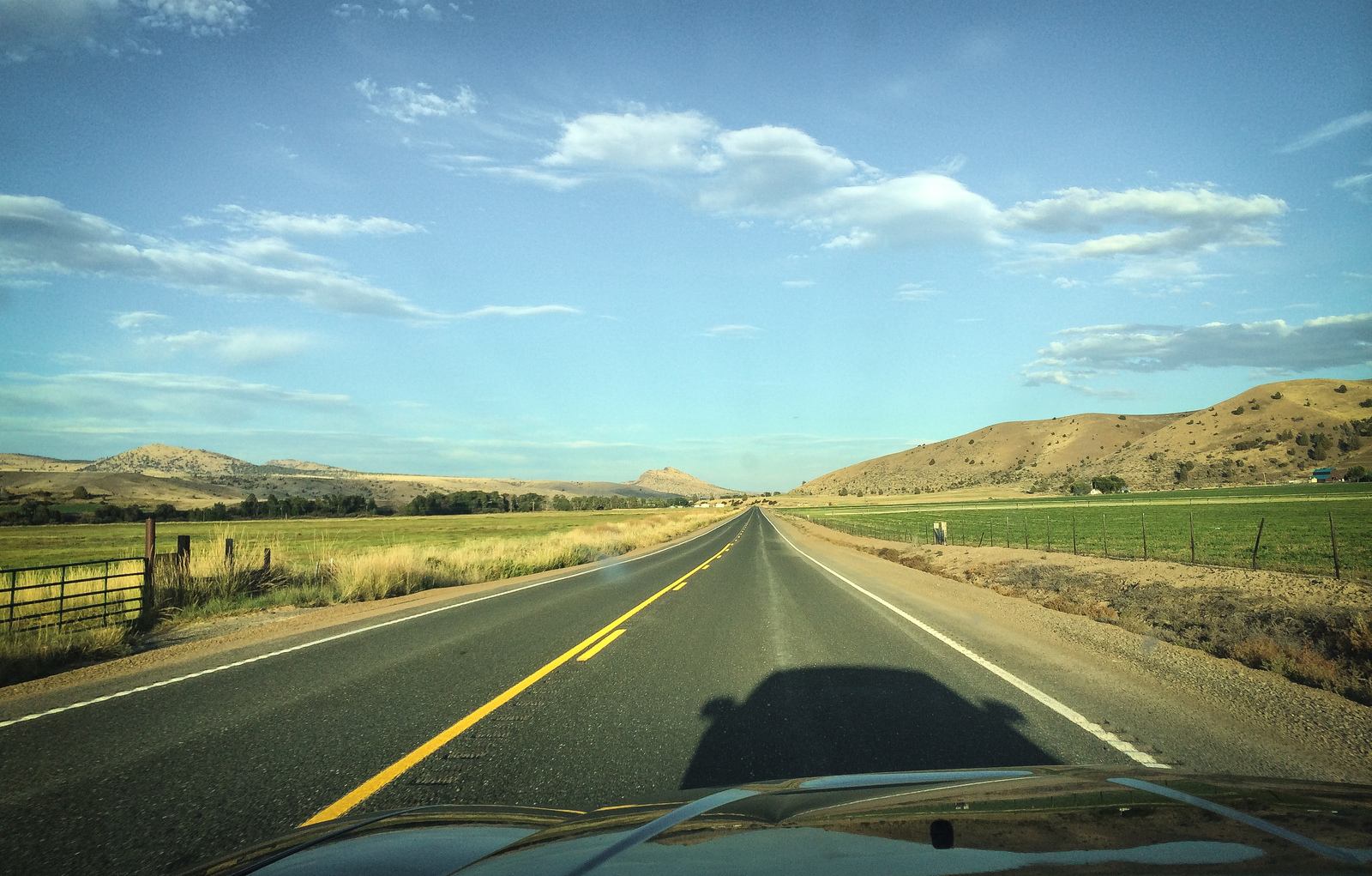 Soleil couchant sur les routes US