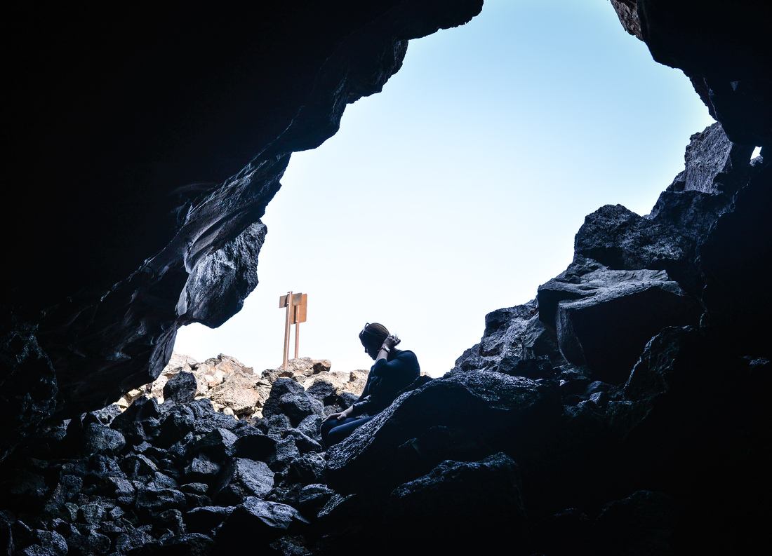 Vue sur l'extérieur depuis la cave