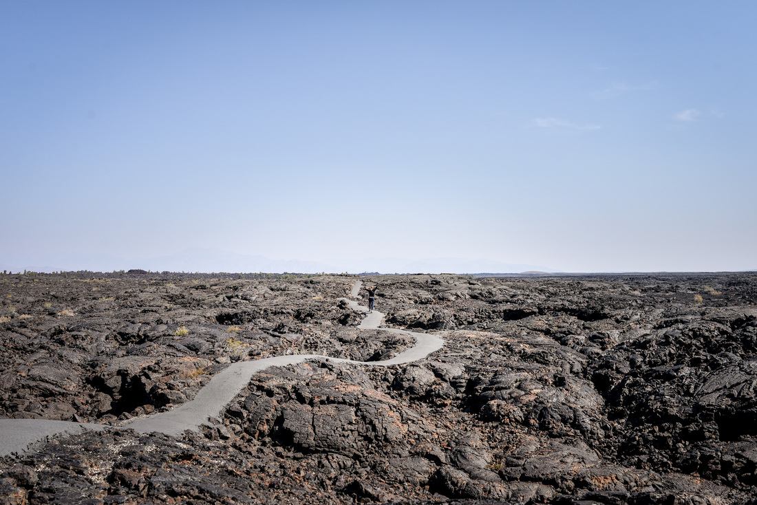 Chemin vers les caves de lave