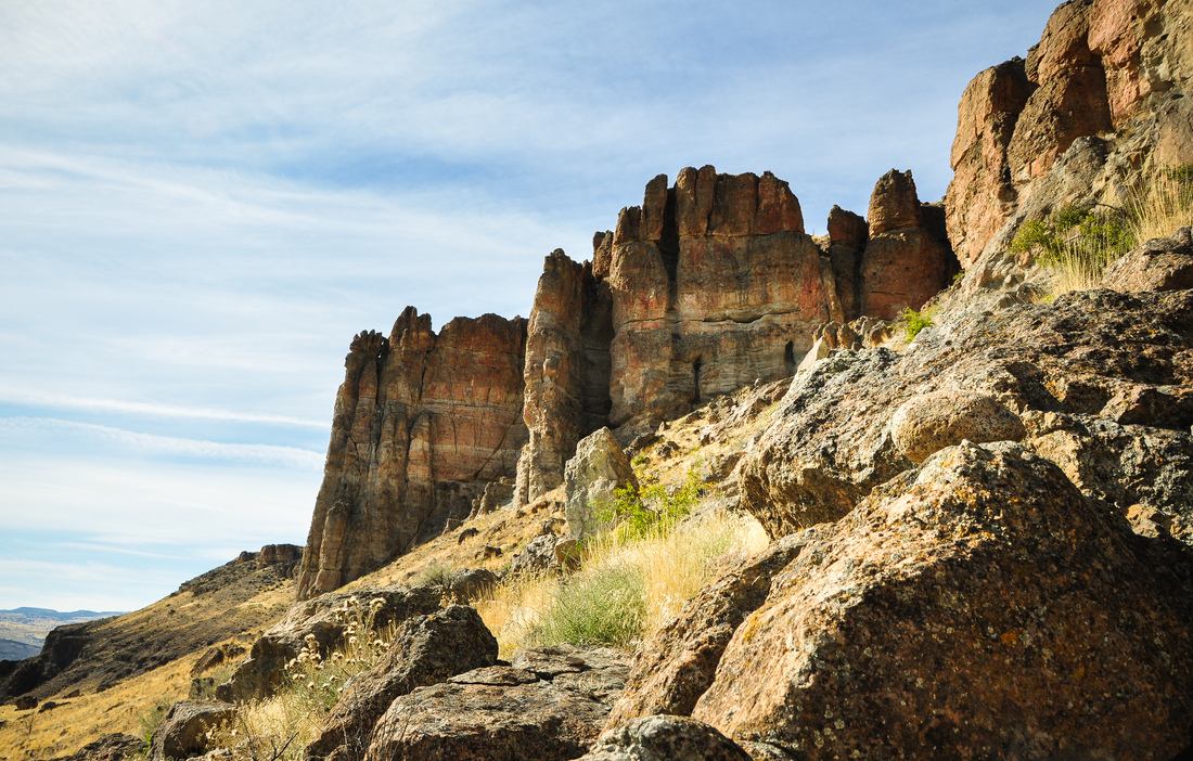 Vue sur les palisades de Clarno Unit