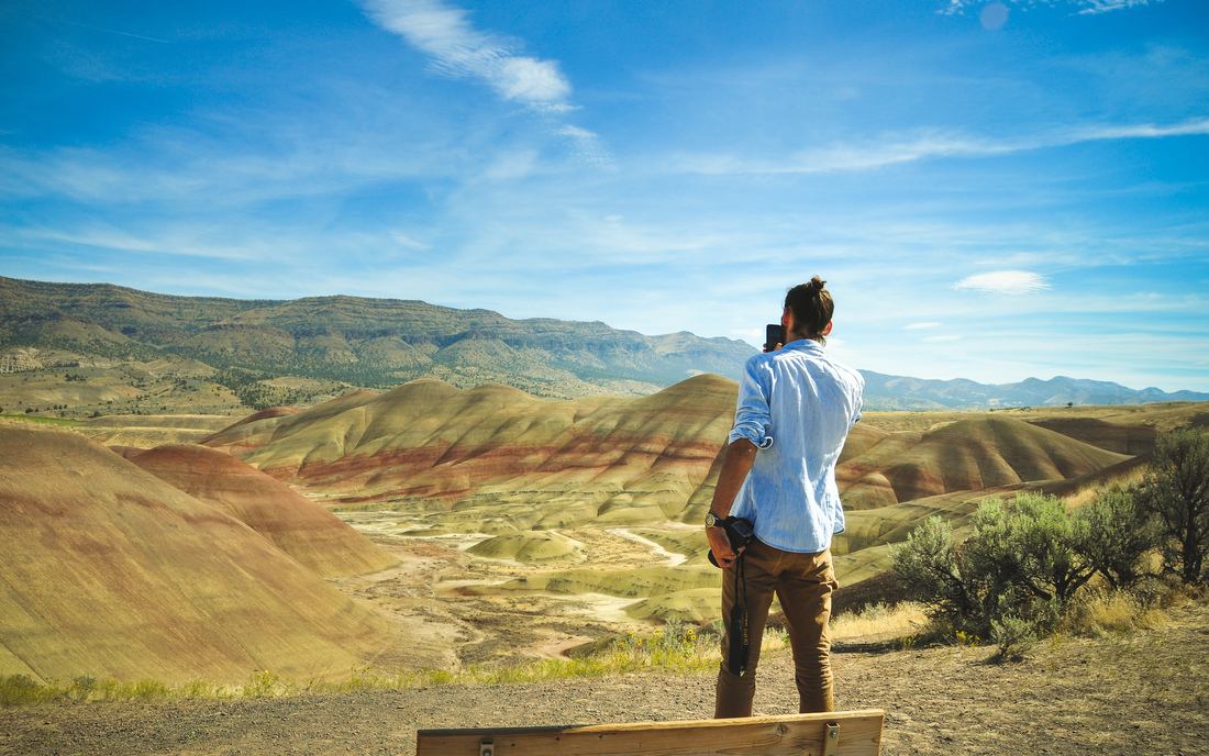 Seb aux Painted Hills