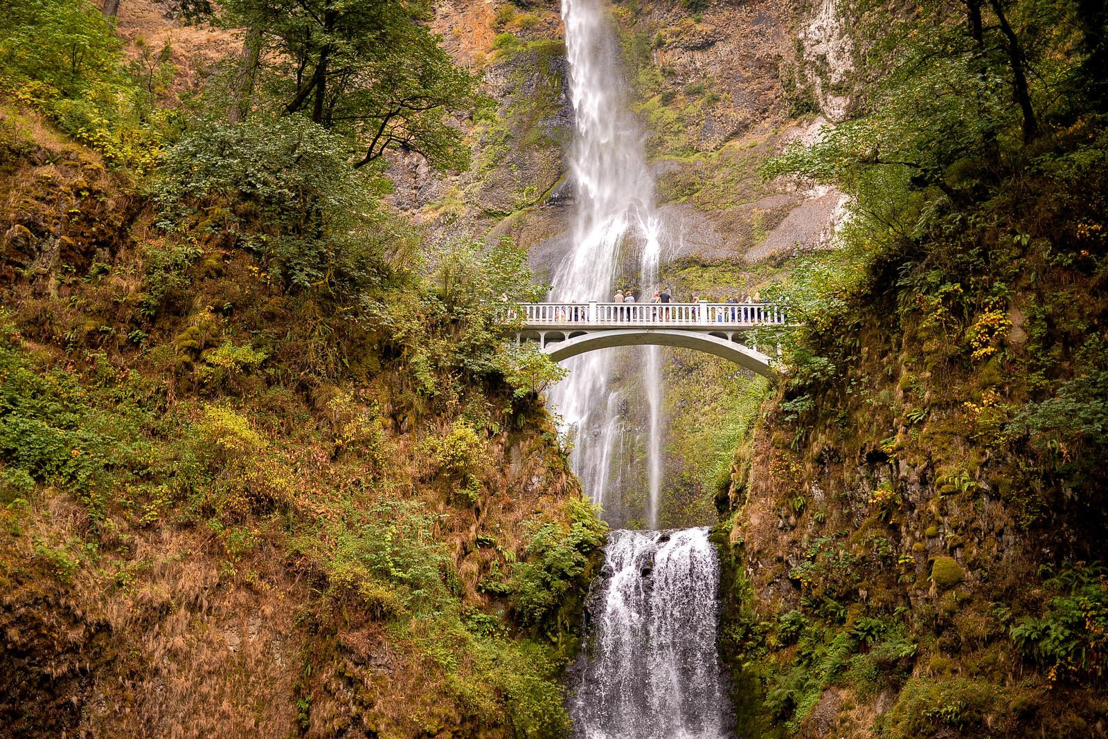 Vue sur les Multnomah Falls, Oregon