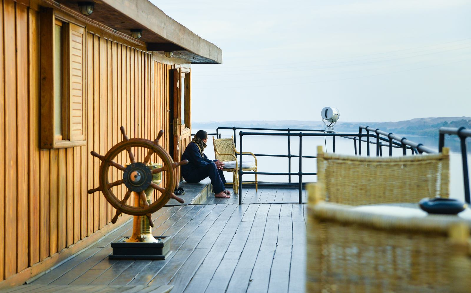 Capitaine du SS Sudan, pensif