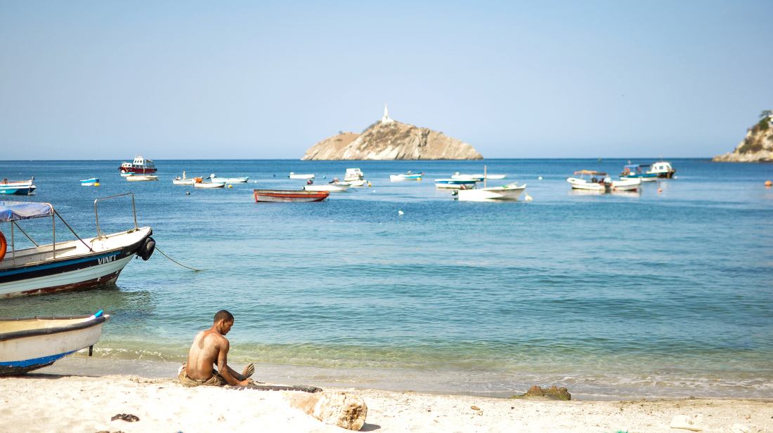 Voyager en Colombie : la plage de Carthagène