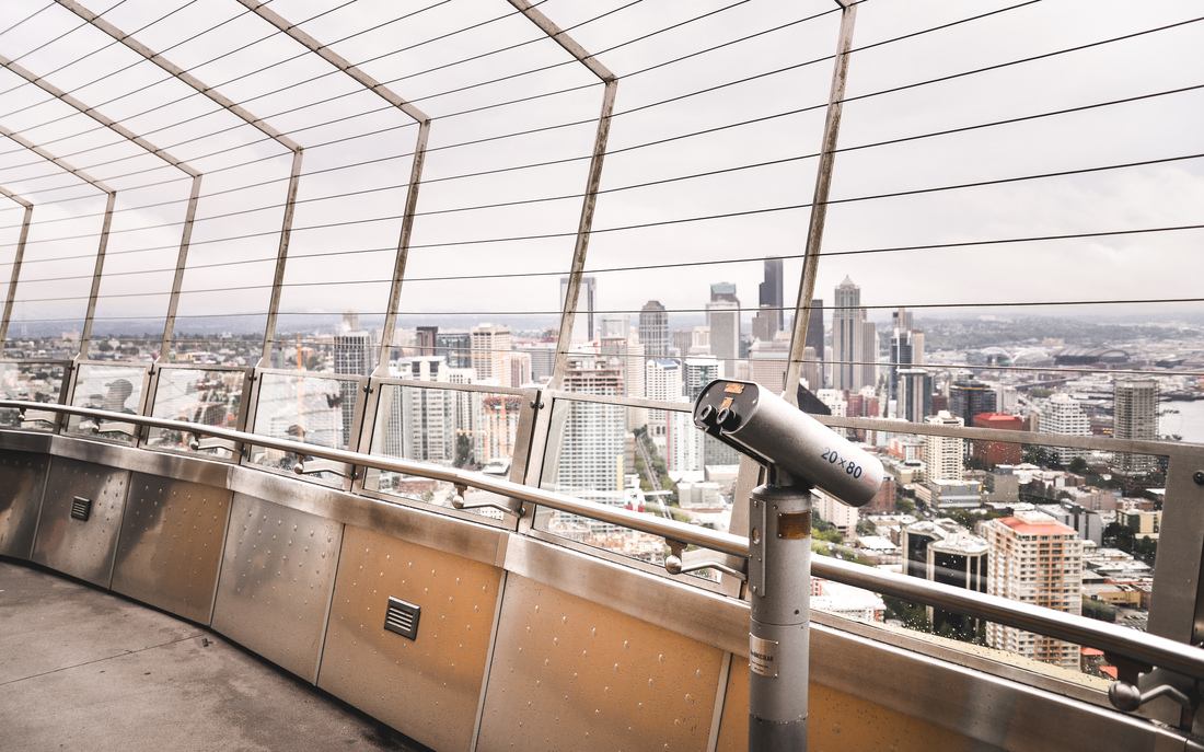 En haut du Space Needle
