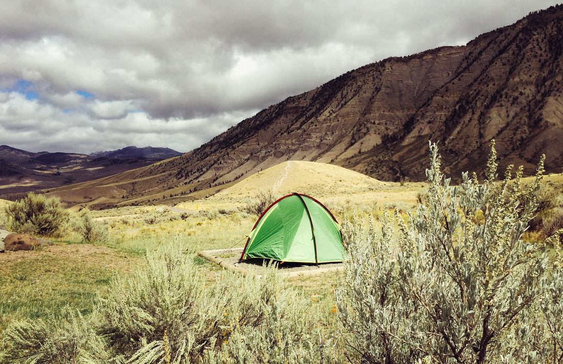 Camper au coeur de Yellowstone
