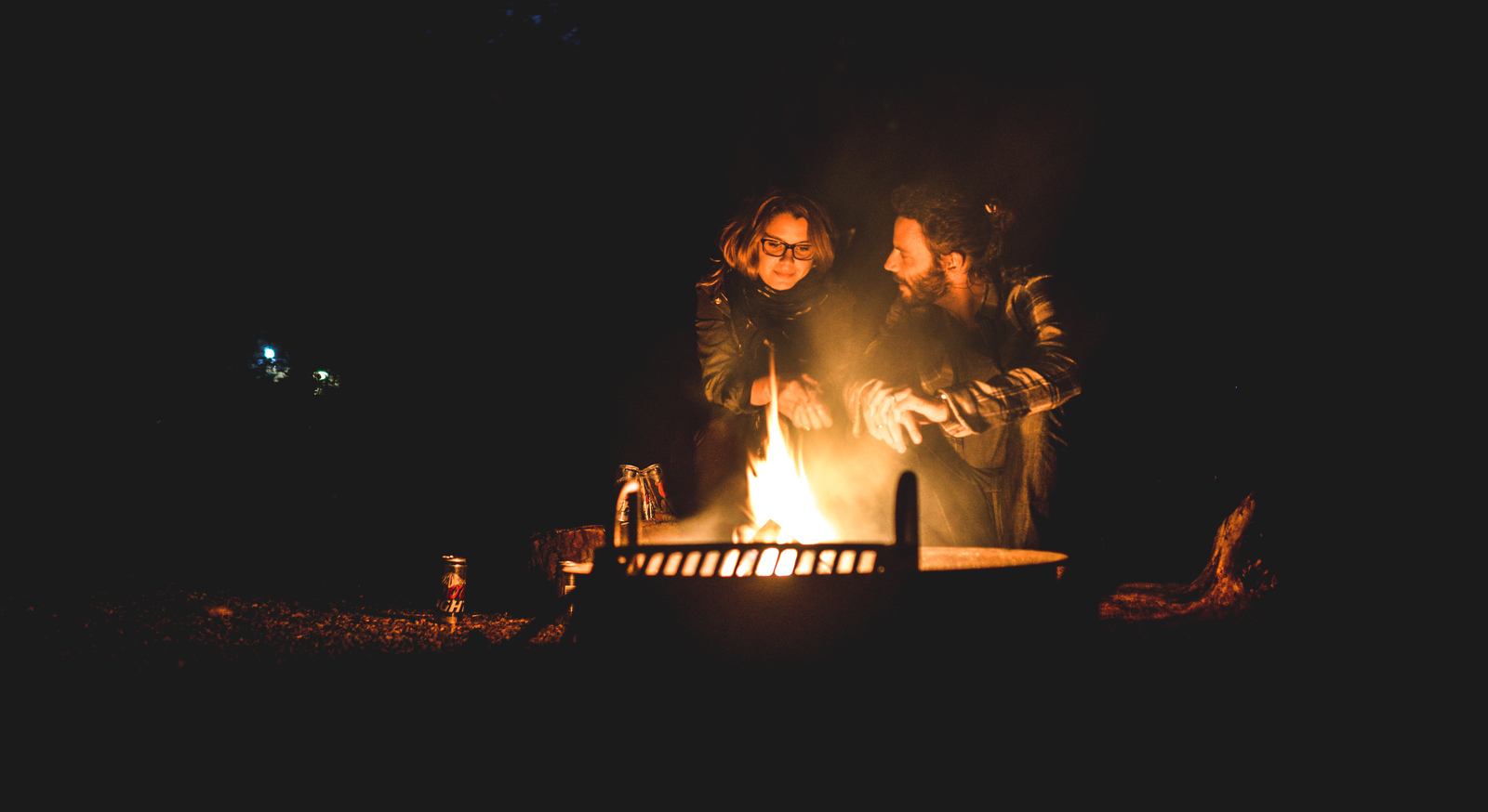 Camping au coin du feu