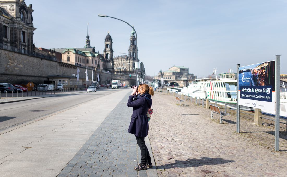 En route pour la vieille ville de Dresde
