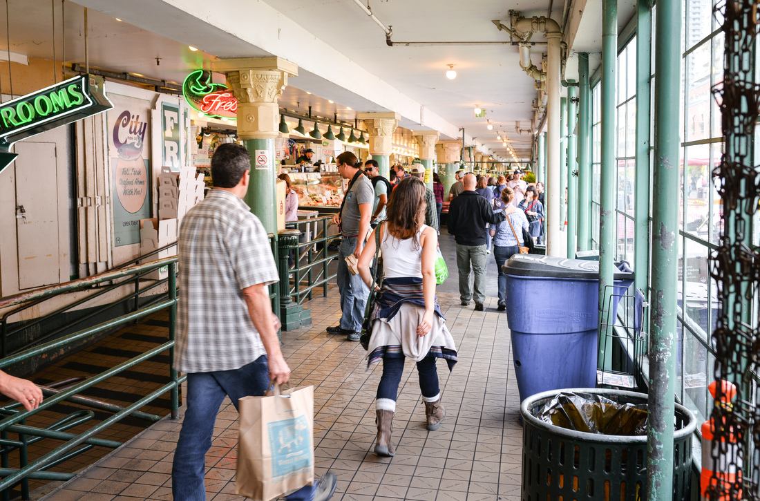 Dans les halles de Pike Place Market