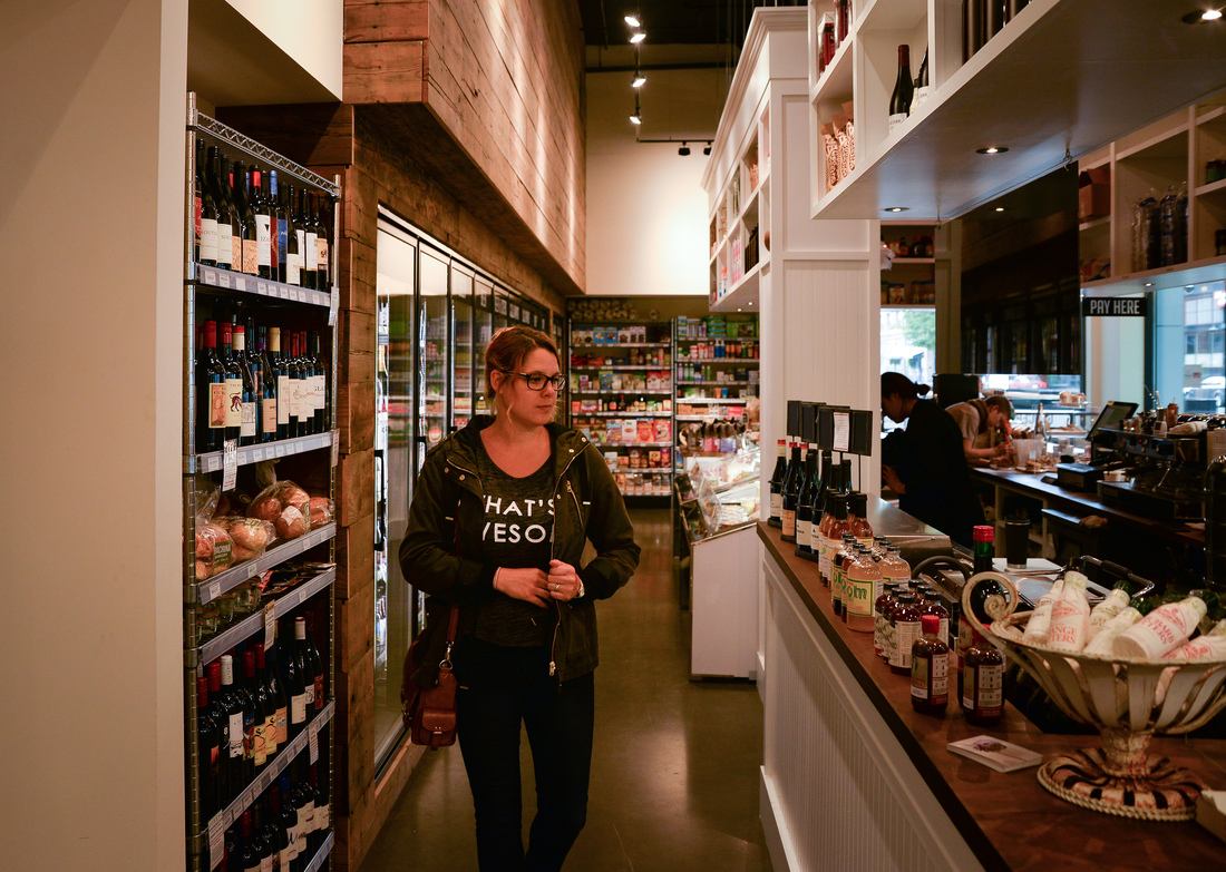 Dans une petite boutique de Pioneer Square