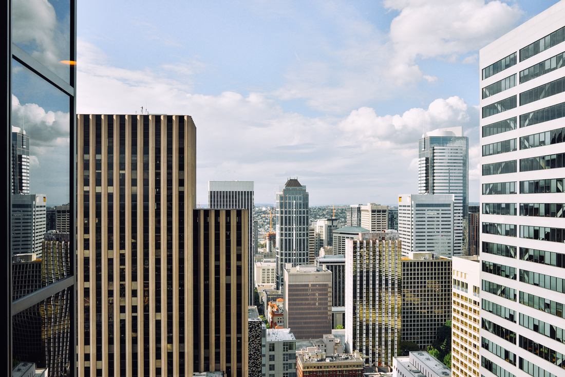 Vue depuis le starbucks de la Columbia Tower Seattle