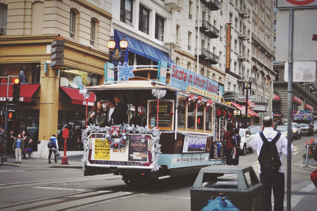 Cable car de Noel à San Francisco