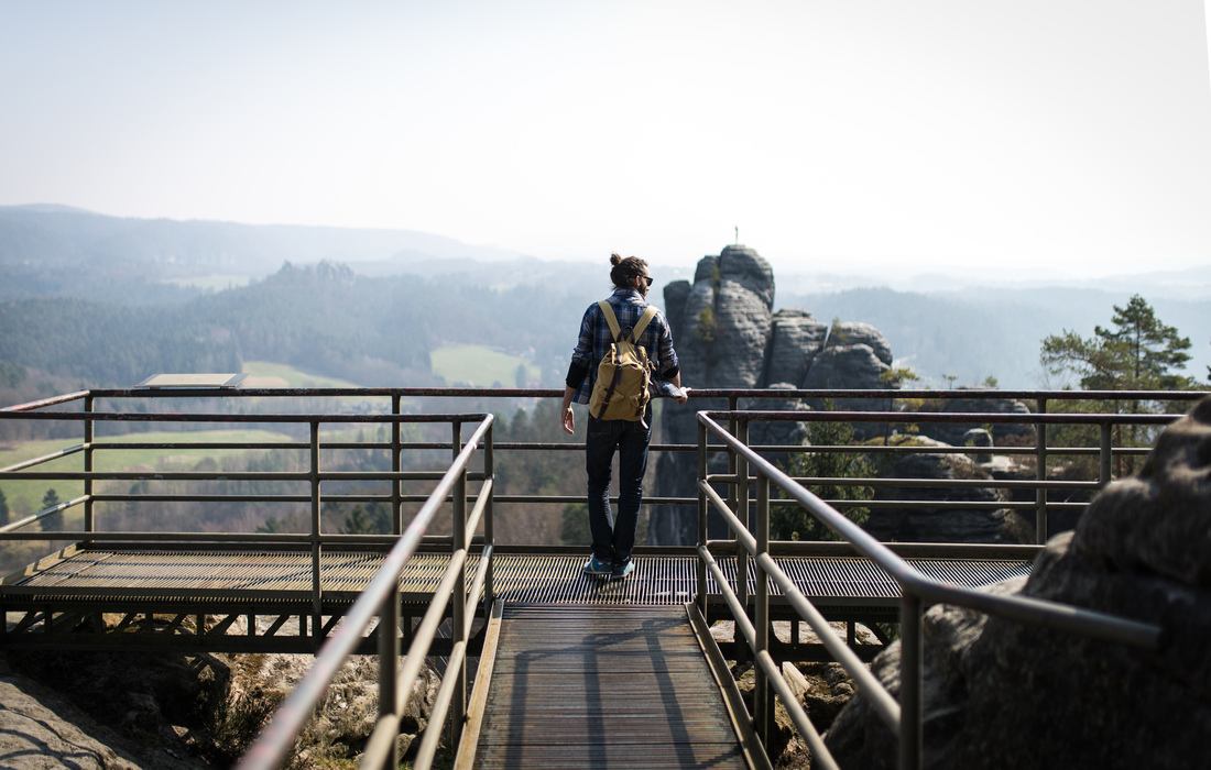 Seb profitant du panorama