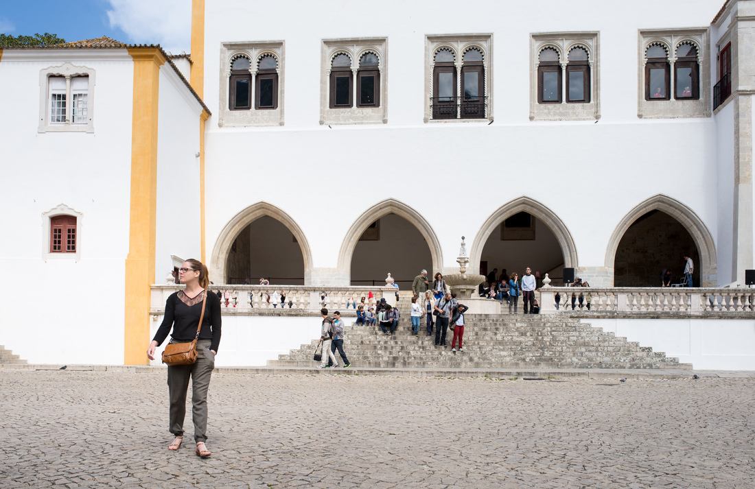 Devant le Palais de Sintra 