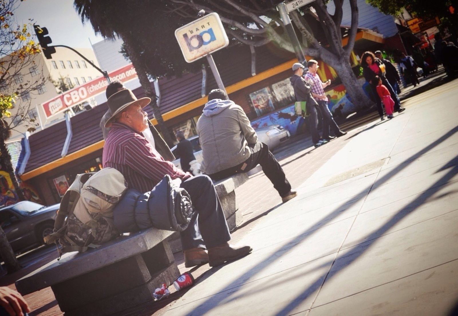 Vieil homme du quartier latino de San Francisco