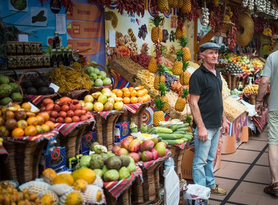 Stand au marché de Funchal 