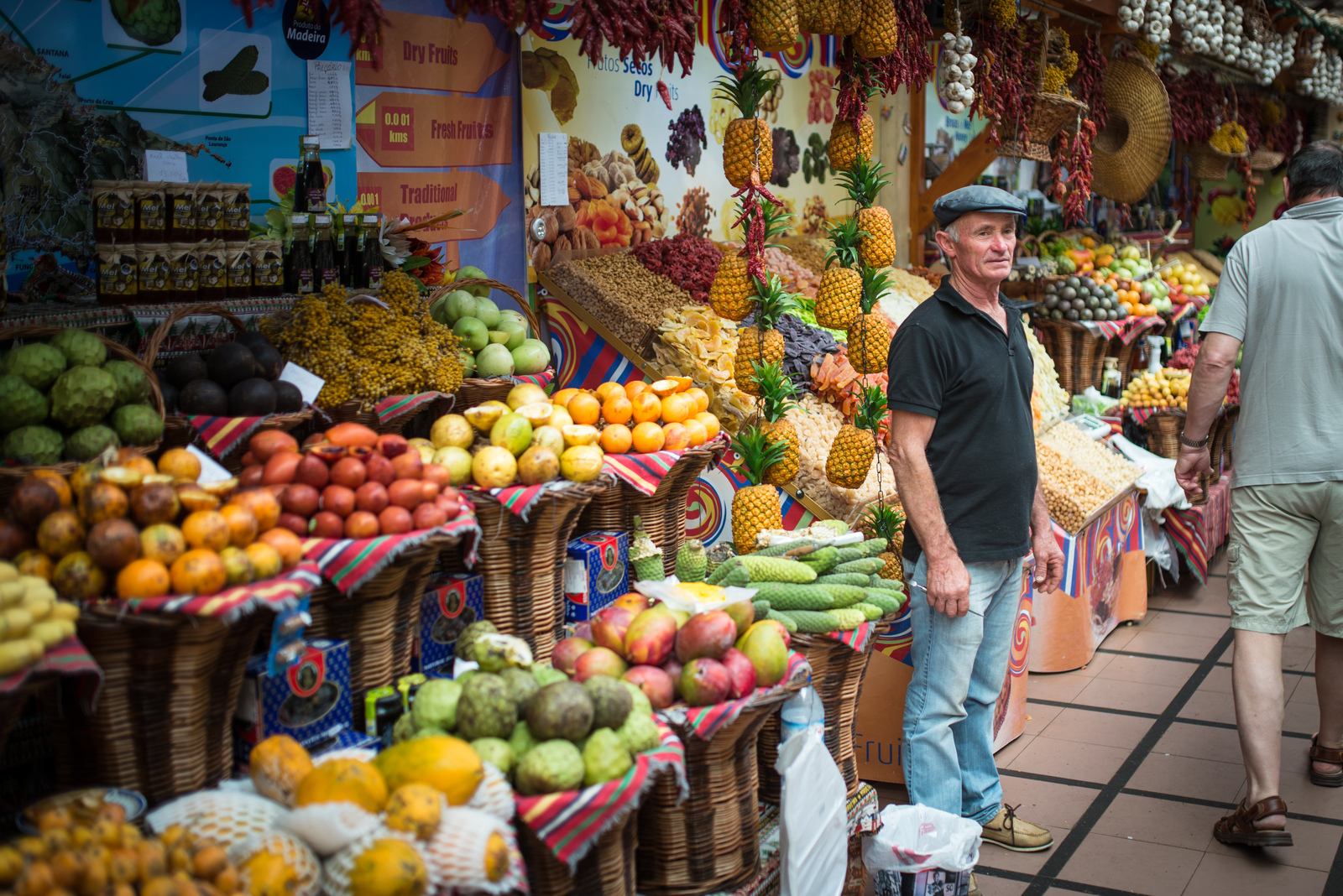 Stand au marché de Funchal Stand au marché de Funchal