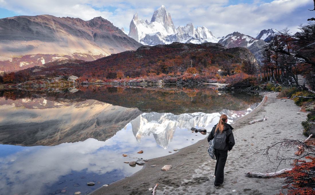 A mi chemin entre El Chalten et Cerro Fitz Roy