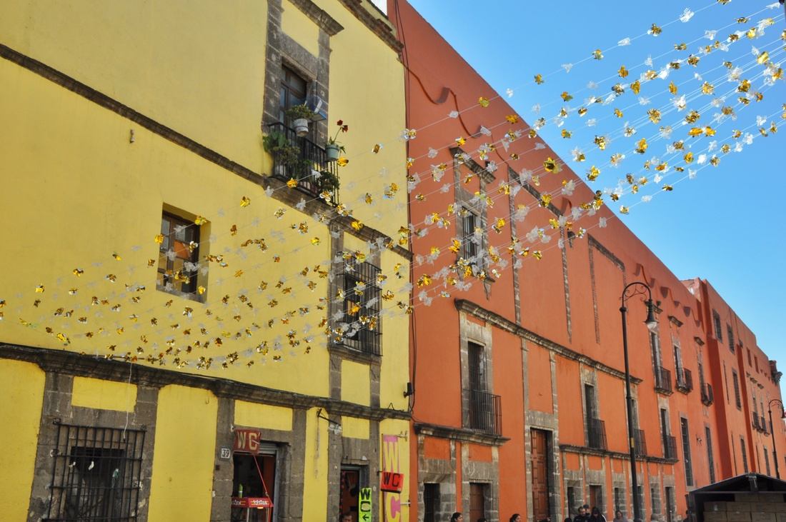 Décorations de rue à Mexico City