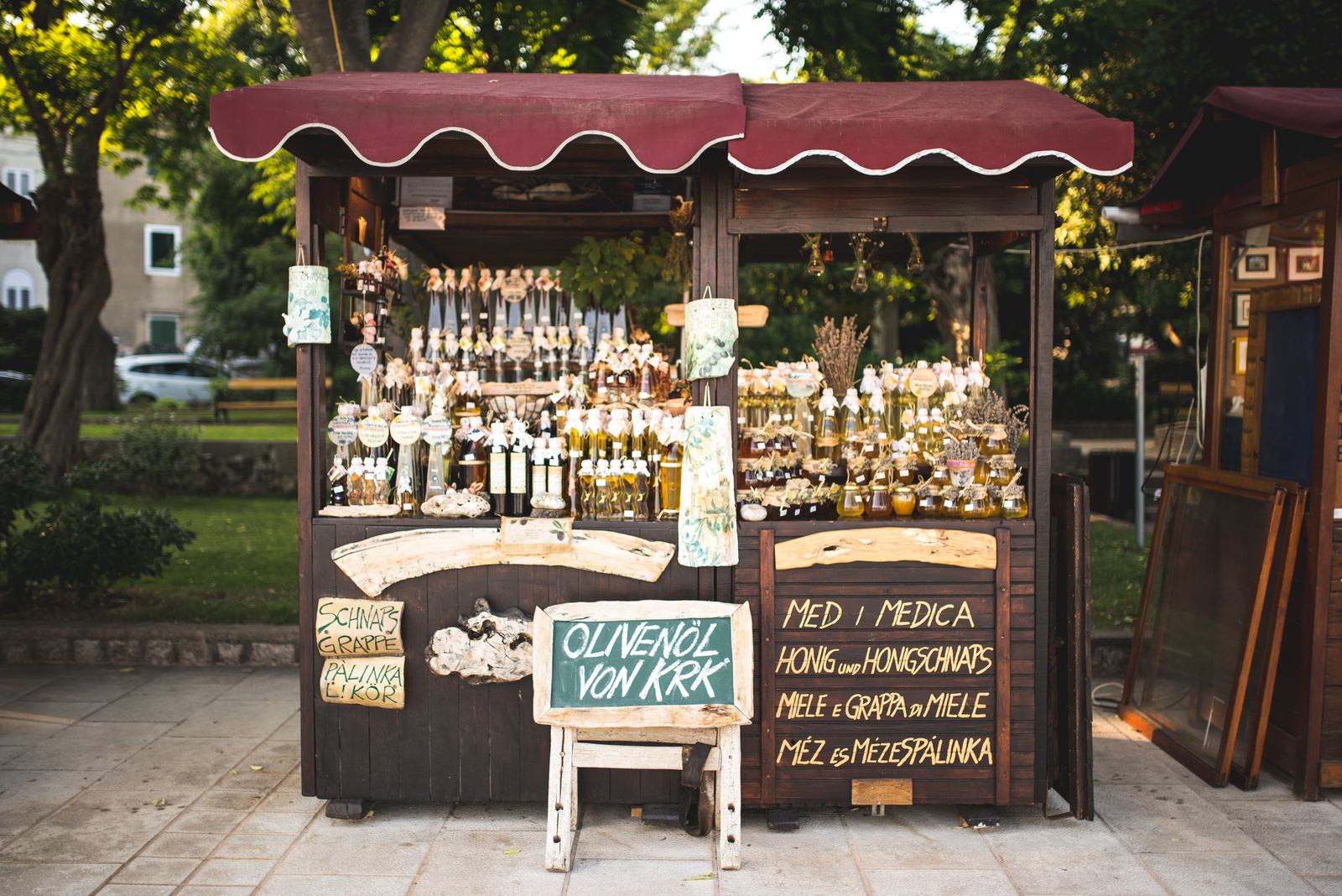 Stand d'huile d'olive