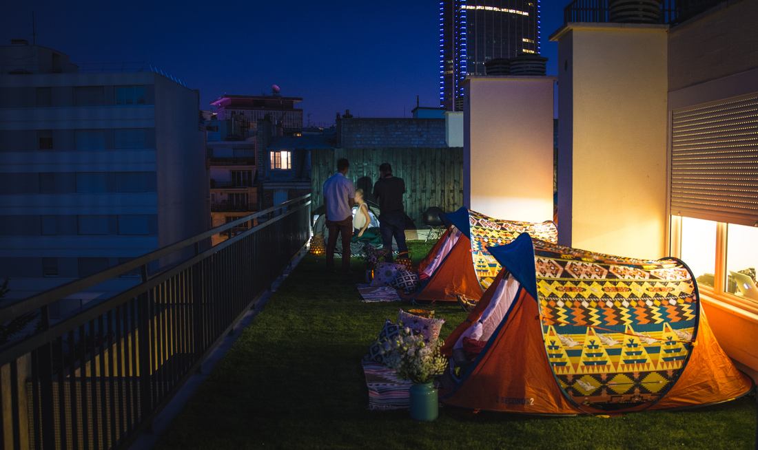 Tentes motif azteque  