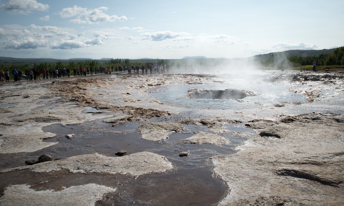 Fumerolles sur le site de Geysir