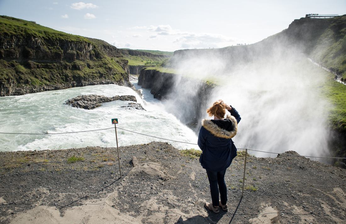 Manuelle devant Gullfoss