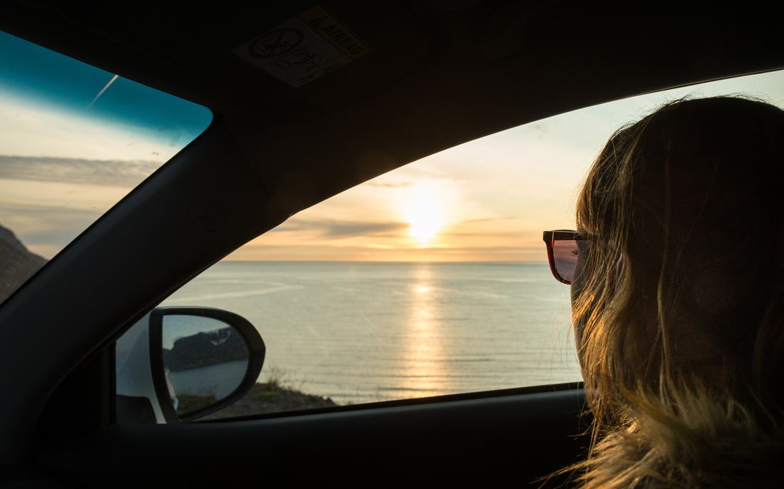 Coucher de soleil sur les fjords 
