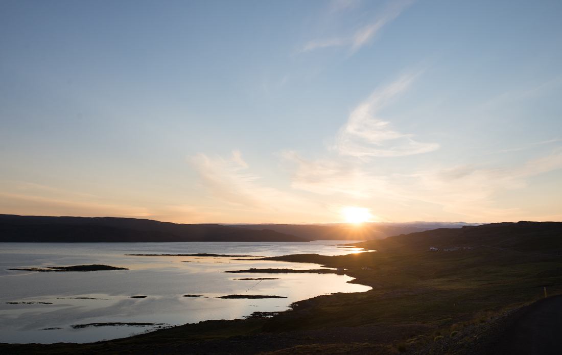 Coucher de soleil sur les fjords