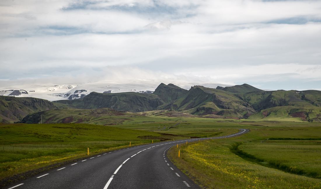 Sur la route 1 non loin de Solheimasandur
