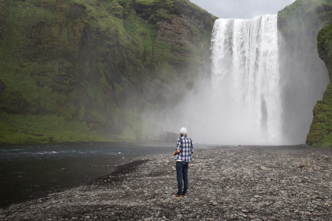 Au pied de Skogafoss