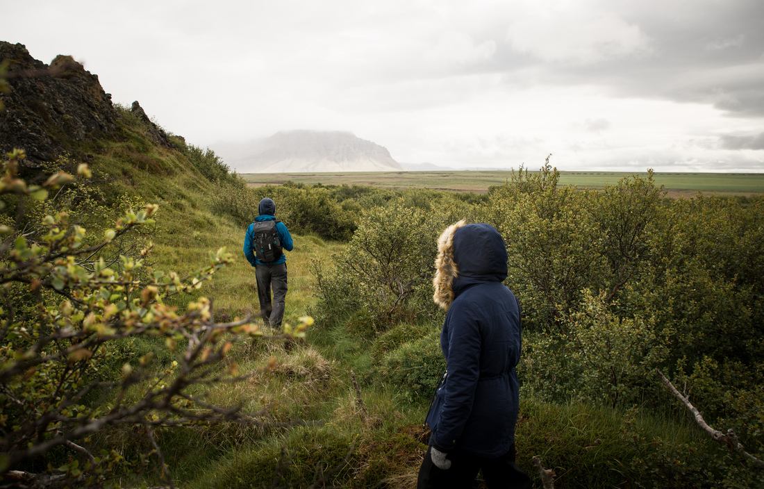 En direction du cratère d'Eldborg
